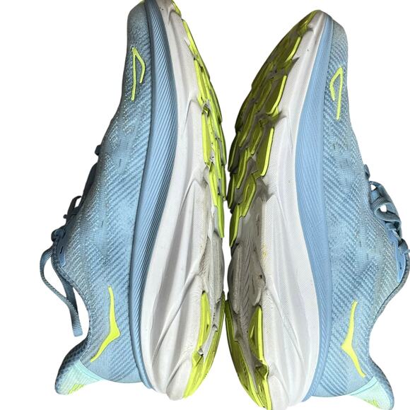 Hoka One One Clifton 9 Running Shoes Womens 8.5 Blue Walking Cushioned Athletic - Picture 7 of 15